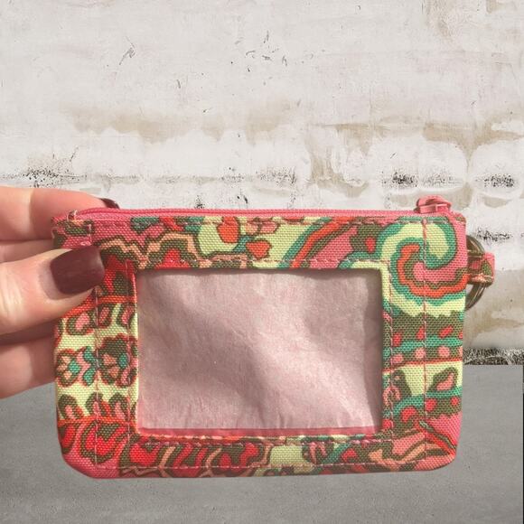 Vera Bradley NWT Paisley Zip ID Case & Spiral Notebook in Capri Pink - Picture 3 of 6